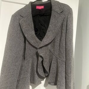 Liz Claiborne Women's Gray Textured Blazer